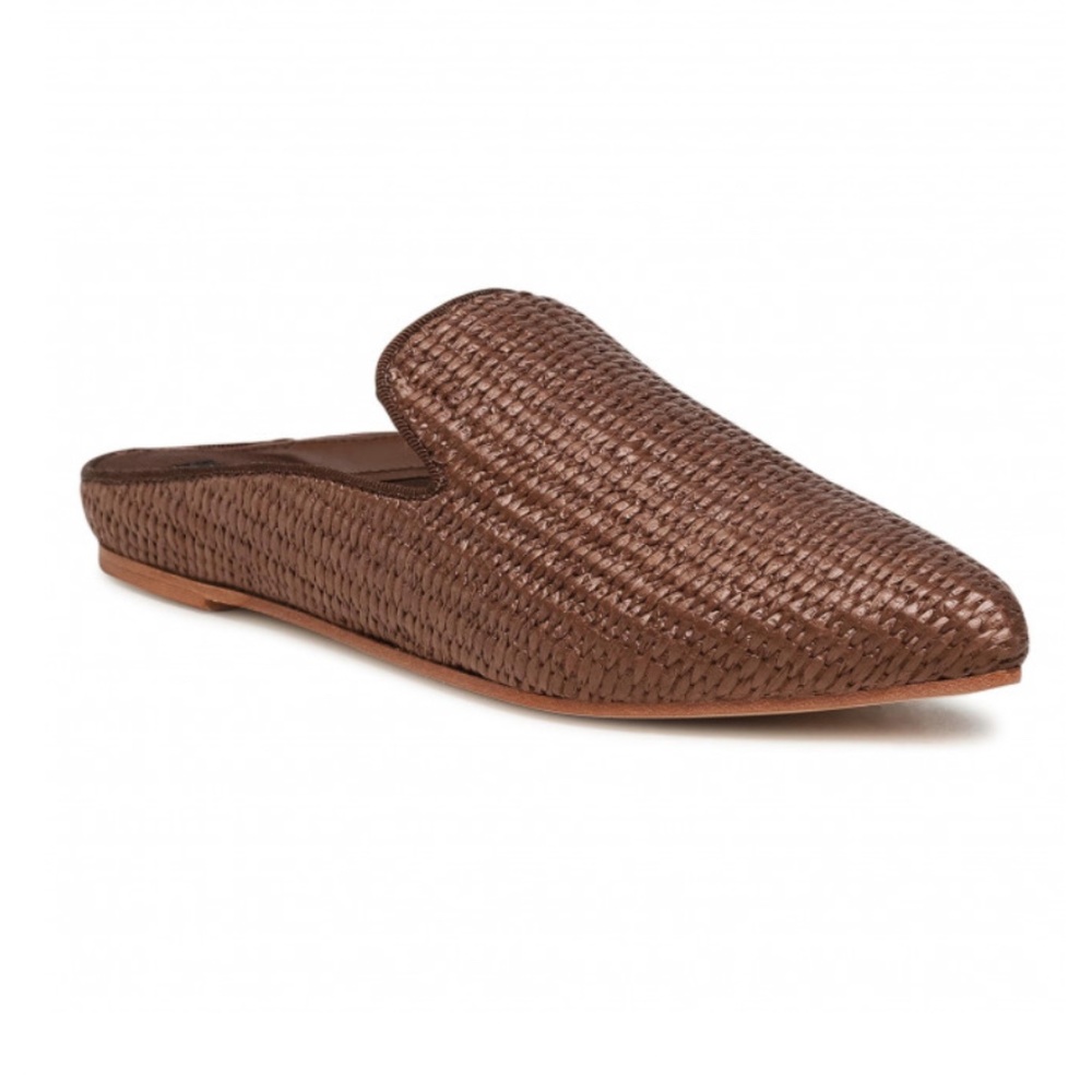 Weekend Max Mara MaxMara Tela Raffia Brown Slides Slip On Mules